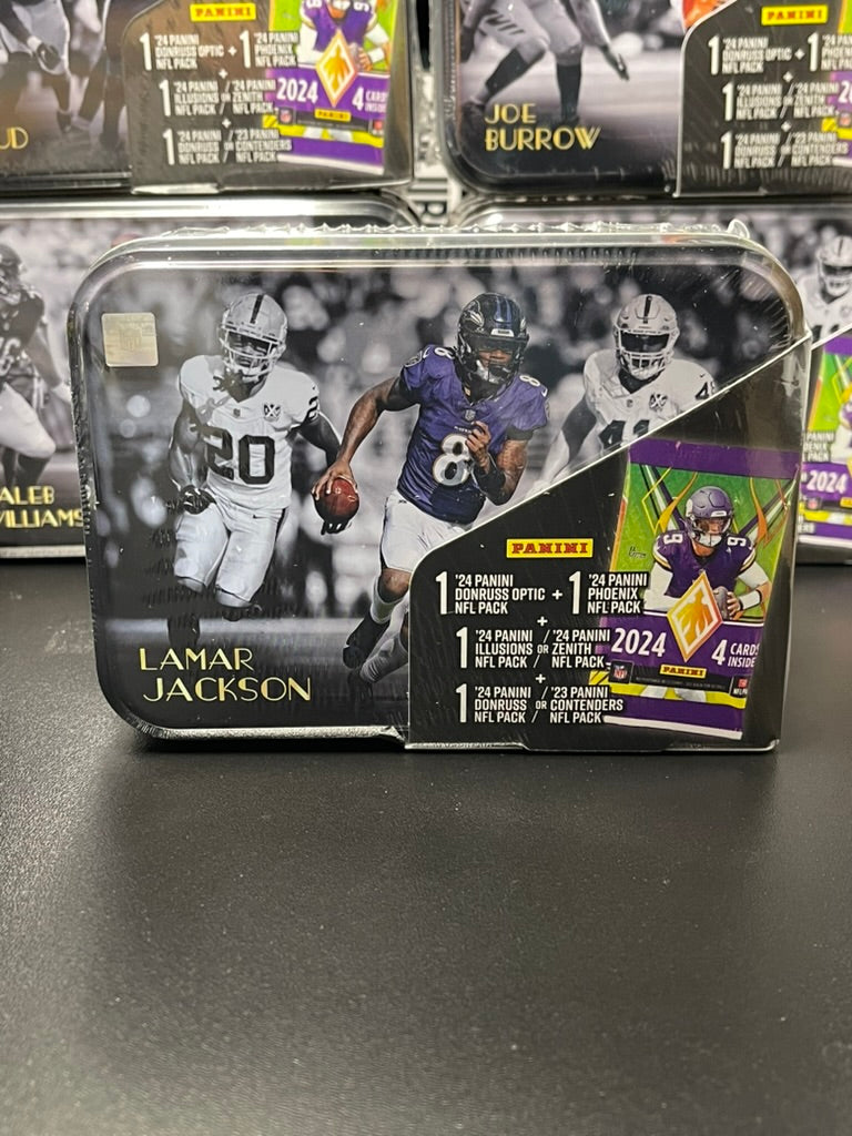Lamar Jackson '25 NFL MJ Holding TIN (Includes 2023-24 Panini Packs)