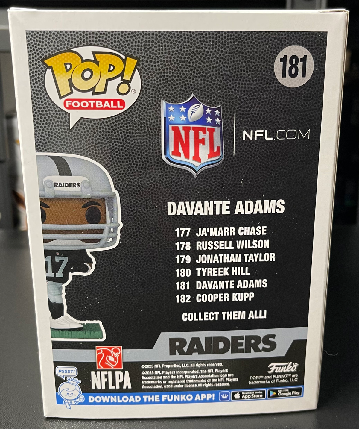Davante Adams Funko Pop #181 NFL Las Vegas Raiders