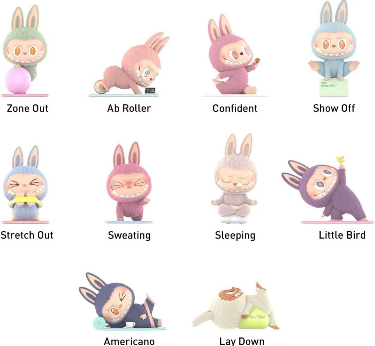 POP MART Labubu The Monsters Lazy Yoga Series Vinyl Figure – Blind Box