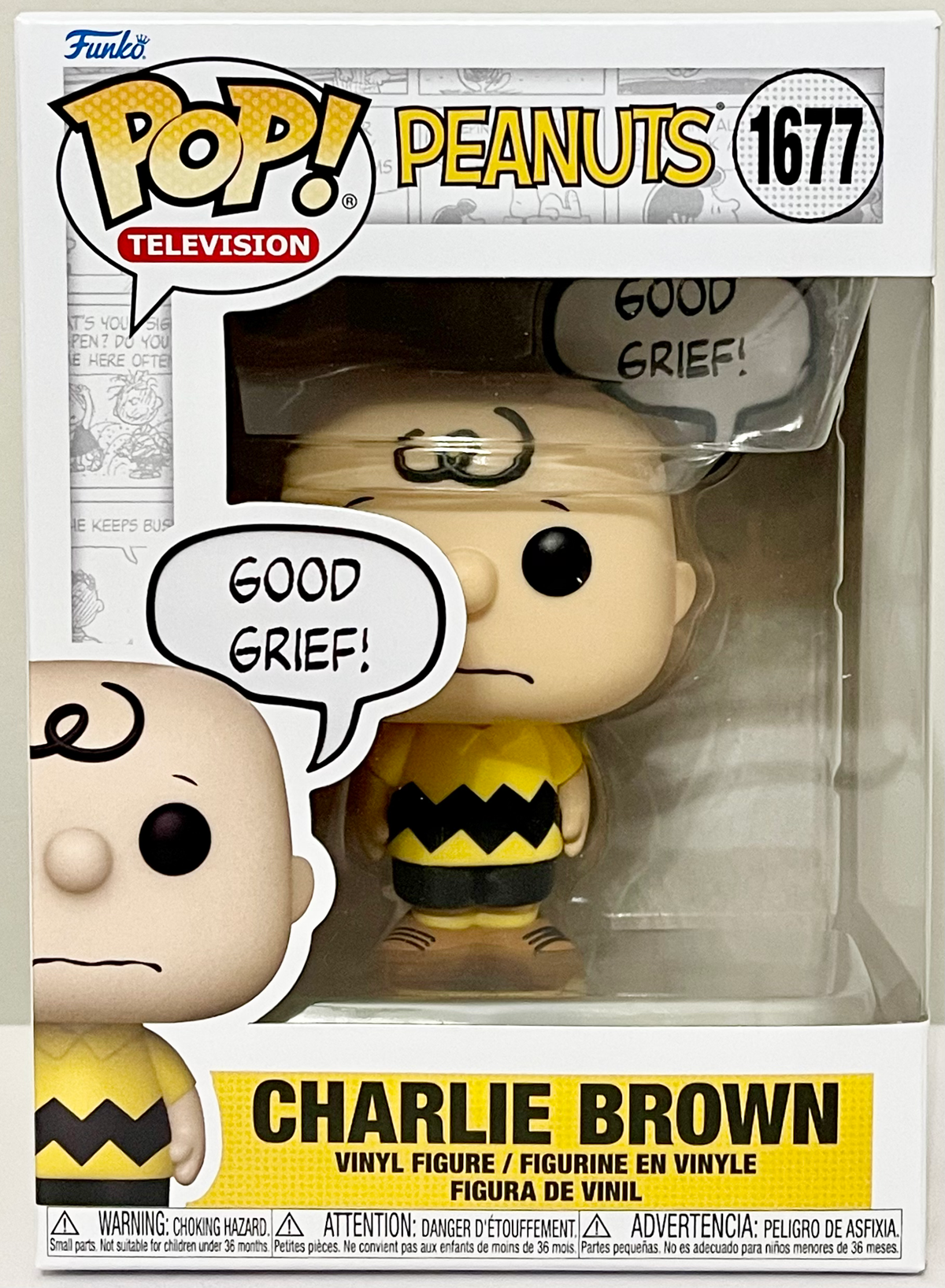 Peanuts Charlie Brown Good Grief Funko Pop Vinyl Figure #1677