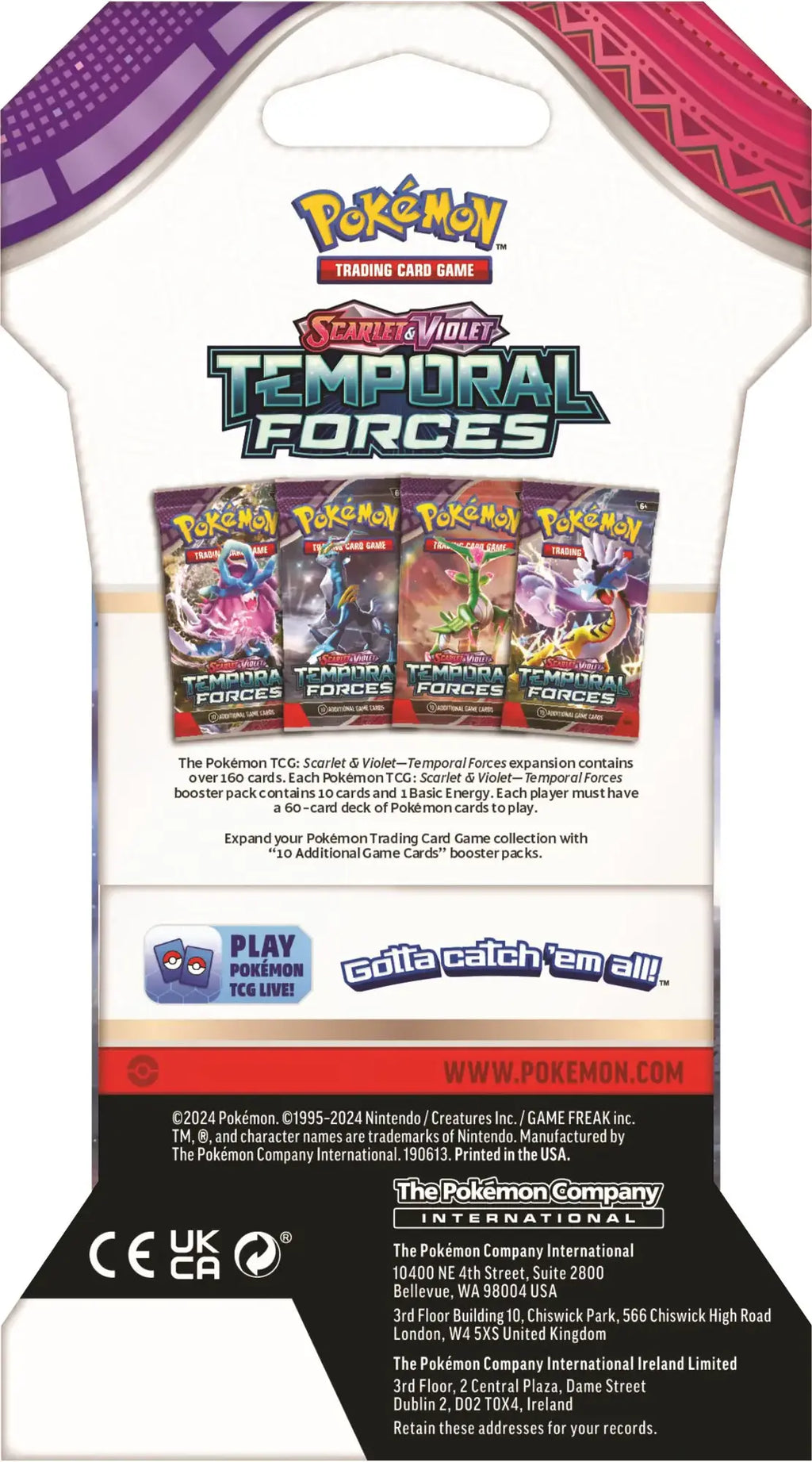 Pokemon TCG: Temporal Forces Sleeved Booster Pack - SV05