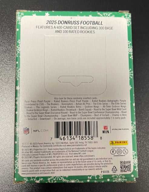 Panini Donruss Football Holiday Tins 2025