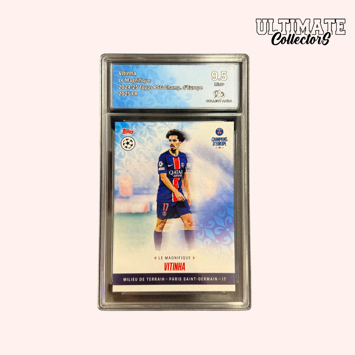 Carte Gradée Topps - PSG Champions d'Europe 2025 - Vitinha