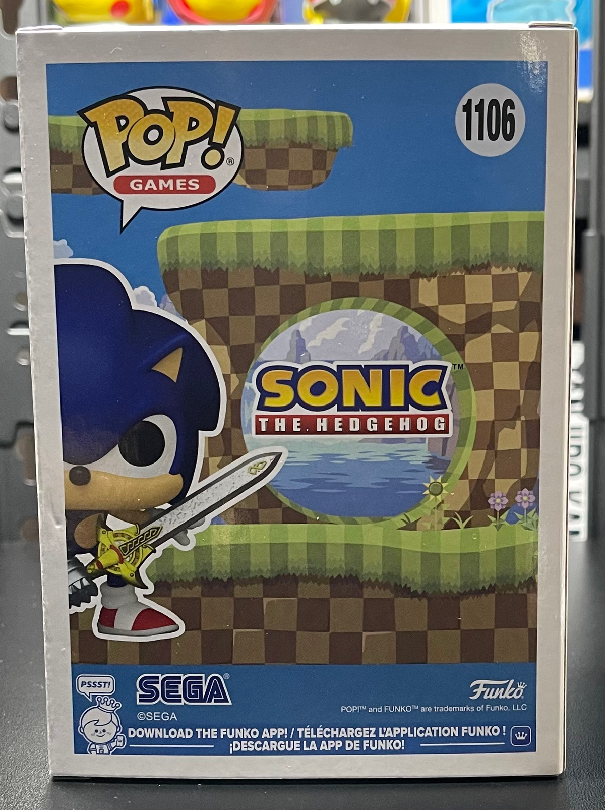 Sonic with Caliburn Funko Pop!  #1106 – Sonic the Hedgehog