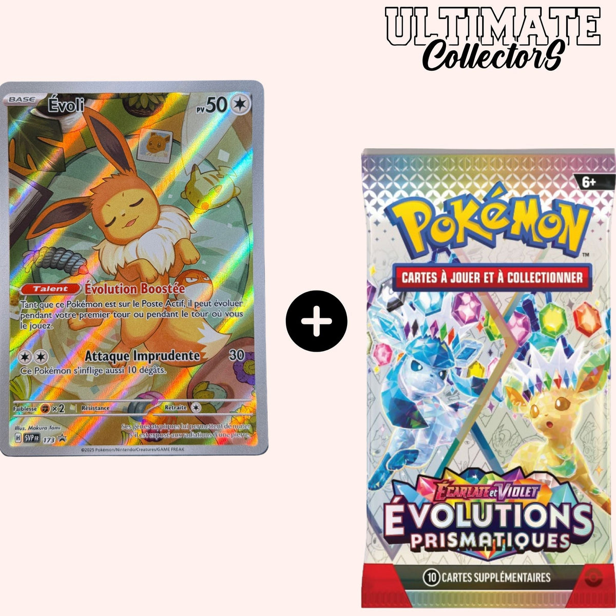 Bundle Pokémon - 1 Carte Promo Évoli + 1 Booster - EV8.5 - Français