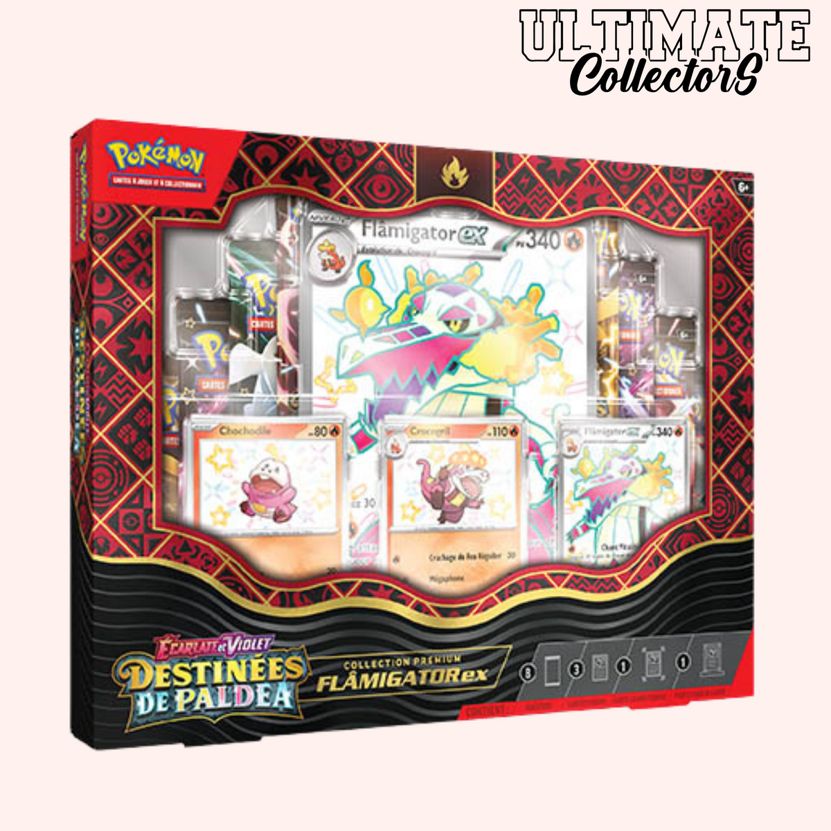Coffret Premium Pokémon - Flamigator-ex - Destinées de Paldea - EV04.5 - Français