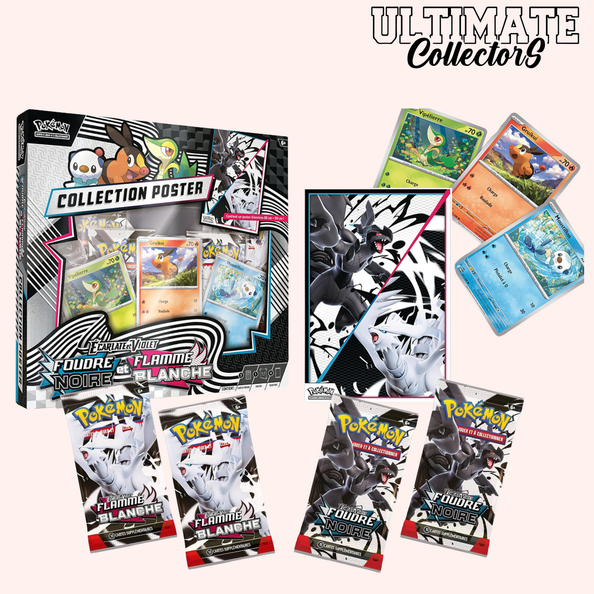 Coffret Poster Pokémon - Flamme Blanche & Foudre Noire - EV10.5 - Français