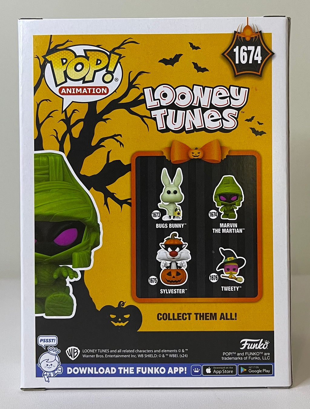 Looney Tunes Marvin the Martian in Mummy Costume (Glow) Funko Pop! #1674