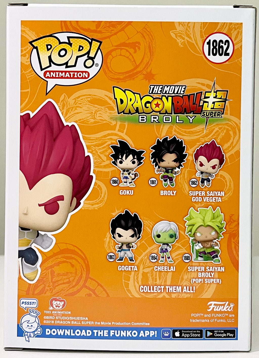 Dragon Ball Super: Broly Super Saiyan God Vegeta Funko Pop! Vinyl Figure #1862