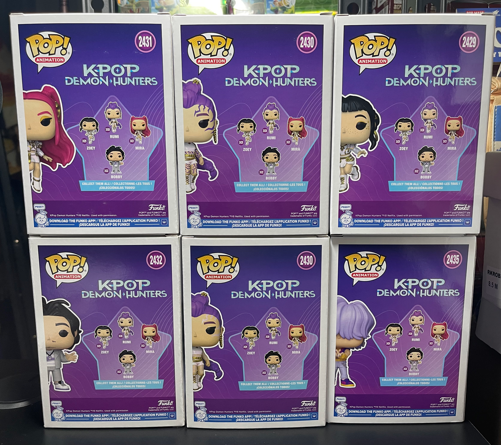 Kpop Demon Hunter Rumi, Rumi CHASE, Mira, Zoey Bobby, Mystery Funko 6pc Bundle