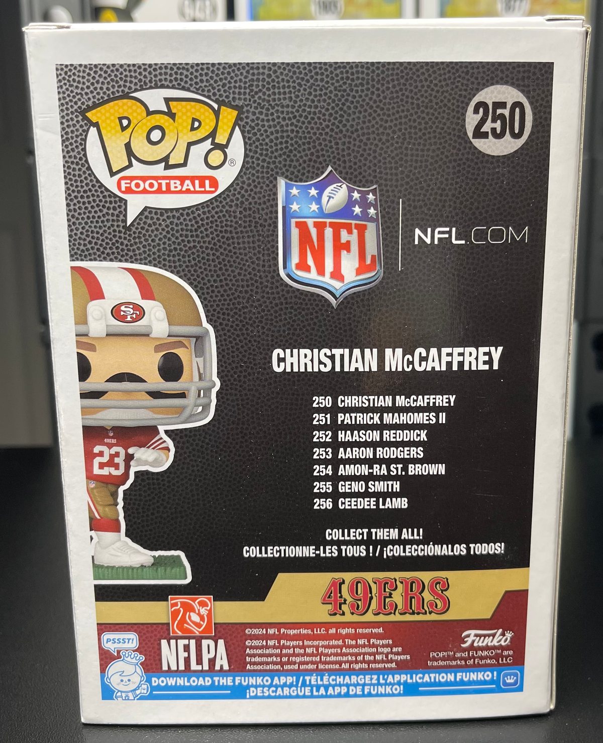 Christian McCaffrey Funko Pop #250 San Francisco 49ers
