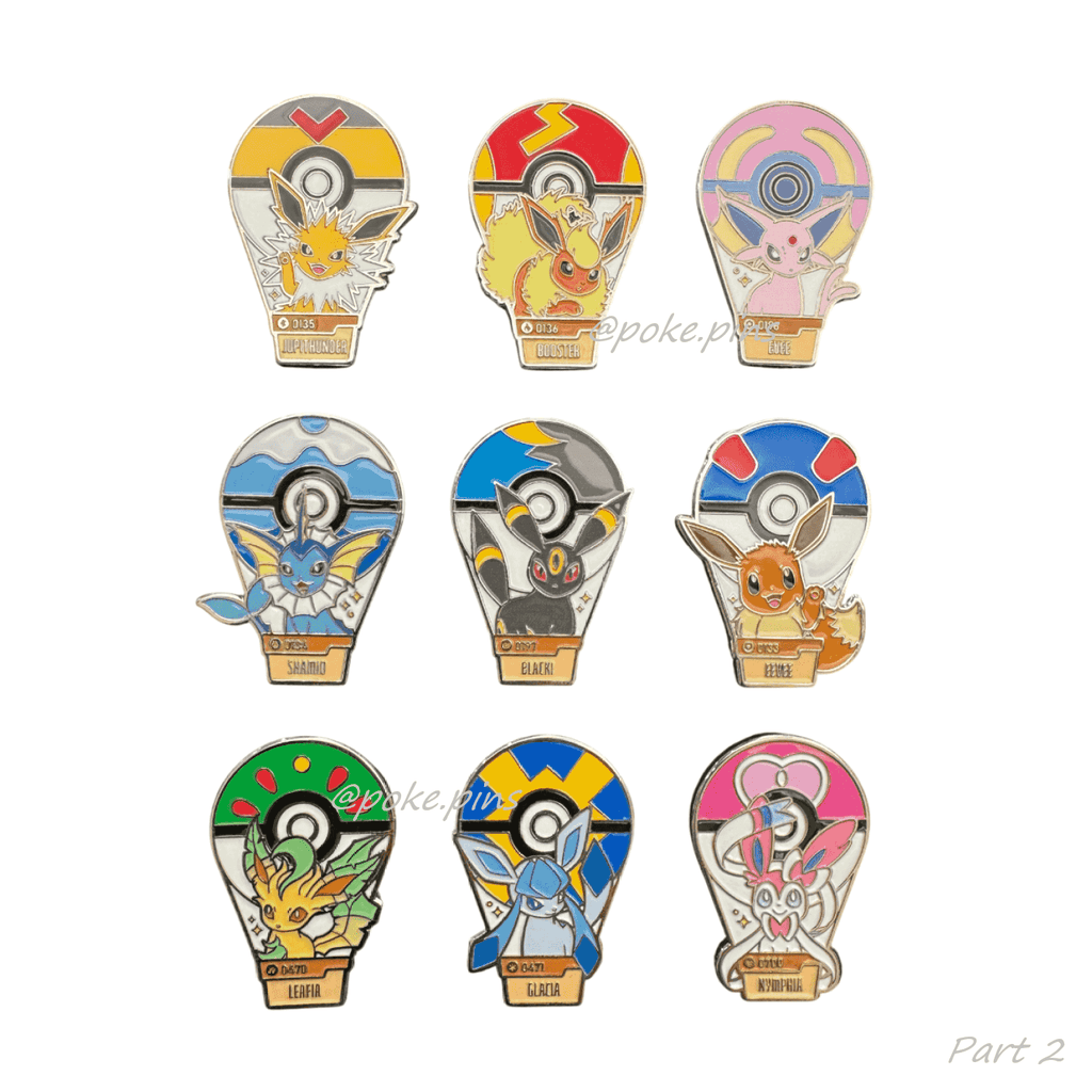Pokemon Lotte World Balloon Ride Green Blind Box Pin (Eeveelutions)