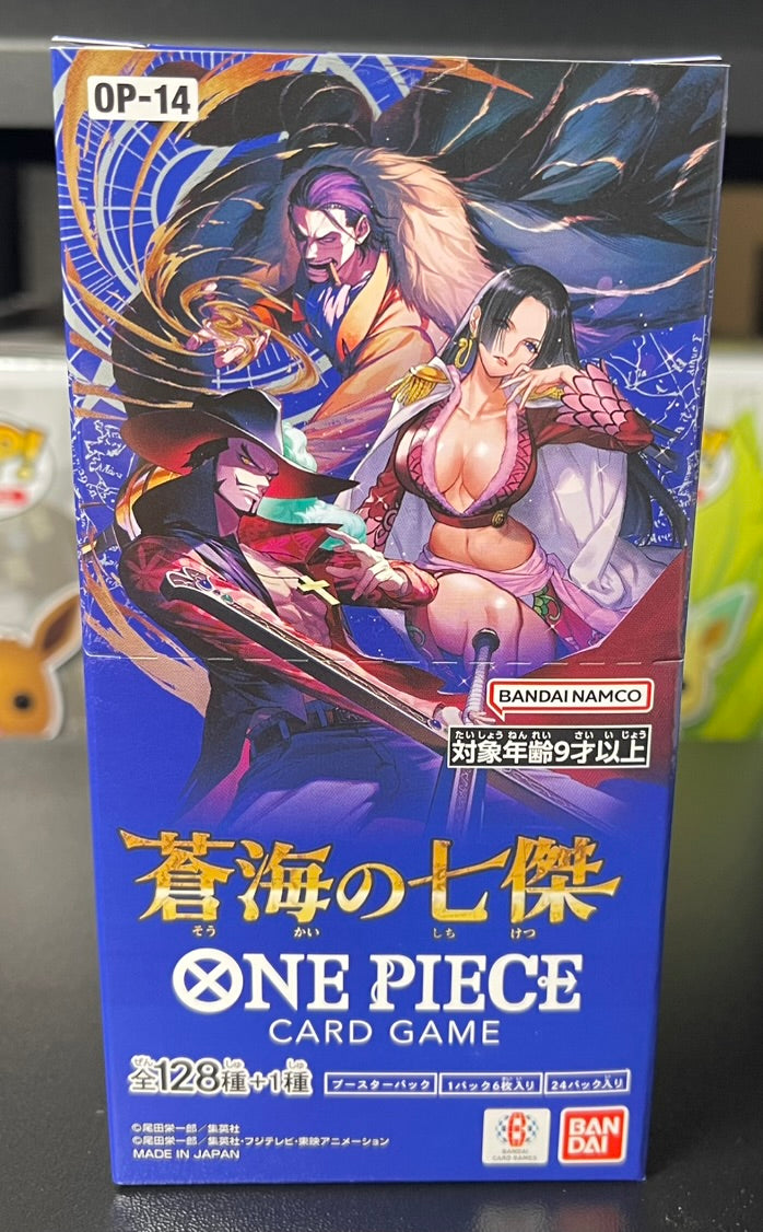 One Piece Card Game OP-14 The Azure Sea’s Seven Booster Box – Japanese