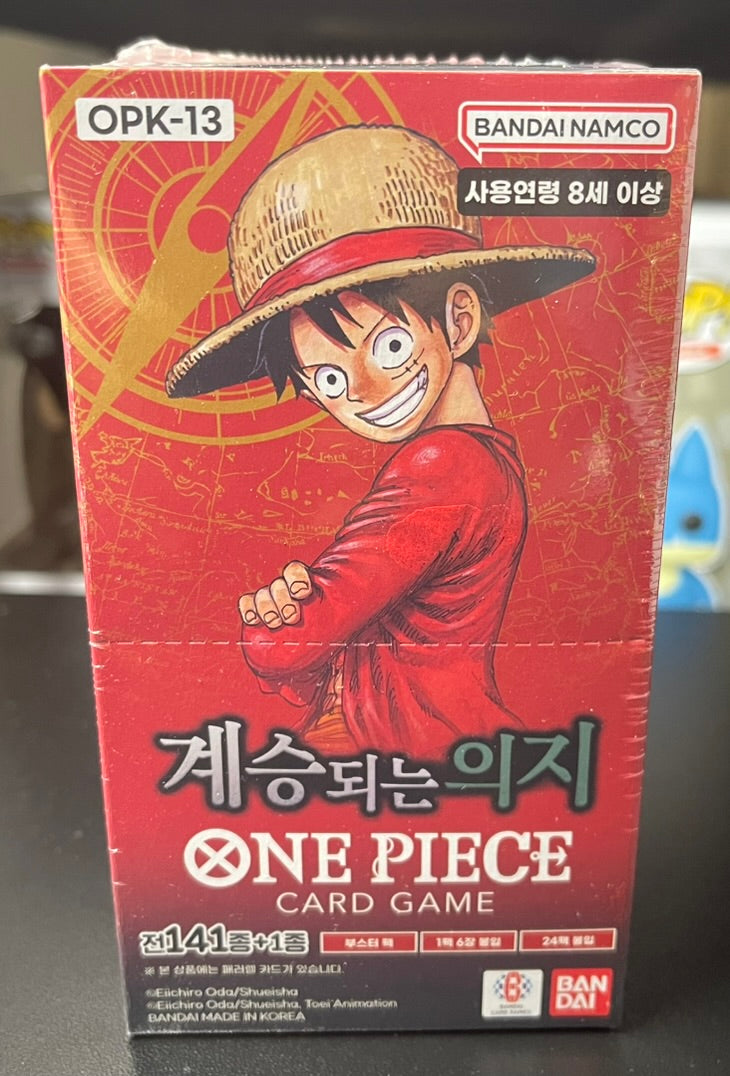 One Piece OPK-13 Carrying on His Will Booster Box Korean