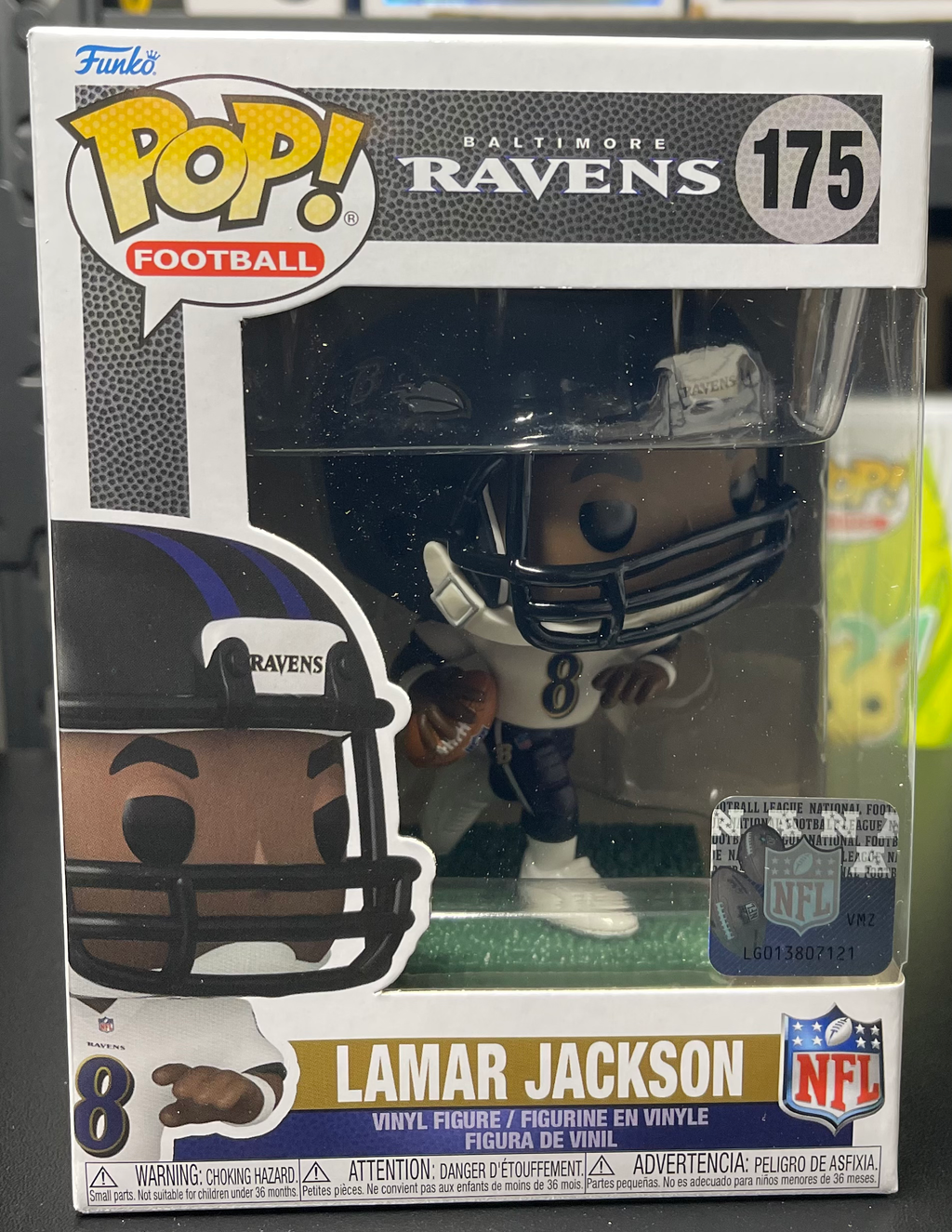 Lamar Jackson Funko Pop #175 Baltimore Ravens Away Uniform